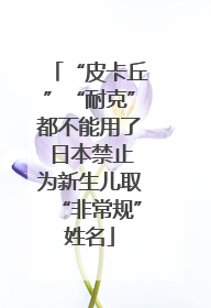 “皮卡丘”“耐克”都不能用了 日本禁止为新生儿取“非常规”姓名