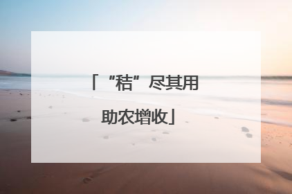 “秸”尽其用 助农增收