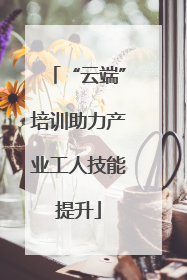 “云端”培训助力产业工人技能提升