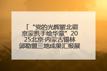 “党的光辉耀北疆 京蒙携手绘华章”2025北京·内蒙古锡林郭勒盟三地成果汇报展系列活动启动