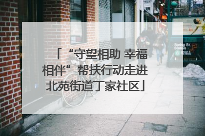 “守望相助 幸福相伴”帮扶行动走进北苑街道丁家社区