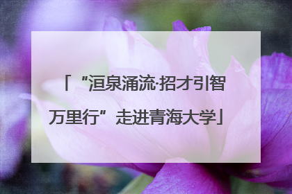 “洹泉涌流·招才引智万里行”走进青海大学