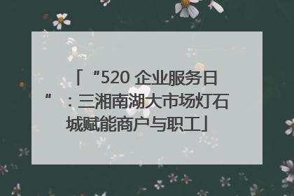 “520 企业服务日”：三湘南湖大市场灯石城赋能商户与职工
