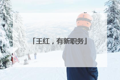 王红，有新职务
