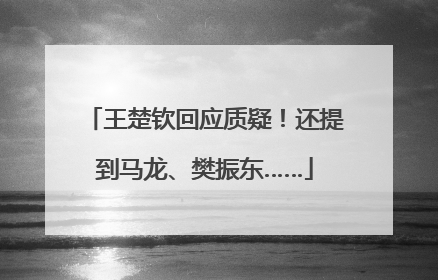 王楚钦回应质疑！还提到马龙、樊振东……
