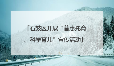 石鼓区开展“普惠托育、科学育儿”宣传活动