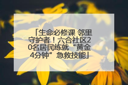 生命必修课 邻里守护者！六合社区20名居民练就“黄金4分钟”急救技能