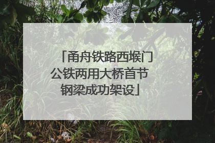甬舟铁路西堠门公铁两用大桥首节钢梁成功架设