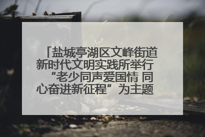 盐城亭湖区文峰街道新时代文明实践所举行“老少同声爱国情 同心奋进新征程”为主题的红色文化活动