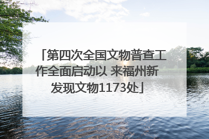 第四次全国文物普查工作全面启动以 来福州新发现文物1173处