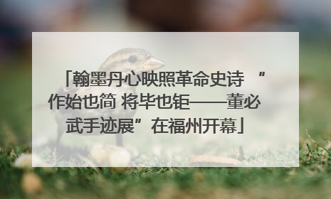 翰墨丹心映照革命史诗 “作始也简 将毕也钜——董必武手迹展”在福州开幕