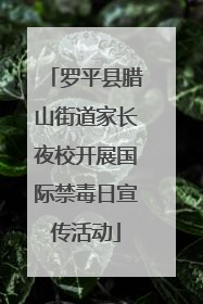 罗平县腊山街道家长夜校开展国际禁毒日宣传活动