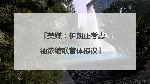 美媒：伊朗正考虑铀浓缩联营体提议