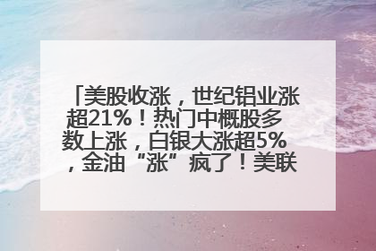 美股收涨，世纪铝业涨超21%！热门中概股多数上涨，白银大涨超5%，金油“涨”疯了！美联储官员最新表态