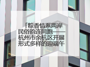 粽香情系两岸 民俗韵连同胞——杭州市余杭区开展形式多样的迎端午联谊活动