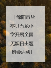 绵阳市盐亭县五龙小学开展全国无烟日主题班会活动