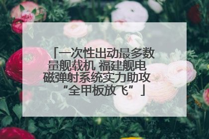 一次性出动最多数量舰载机 福建舰电磁弹射系统实力助攻“全甲板放飞”