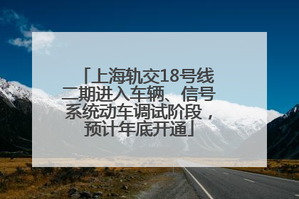 上海轨交18号线二期进入车辆、信号系统动车调试阶段，预计年底开通