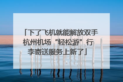 下了飞机就能解放双手 杭州机场“轻松游”行李寄送服务上新了