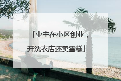 业主在小区创业，开洗衣店还卖雪糕