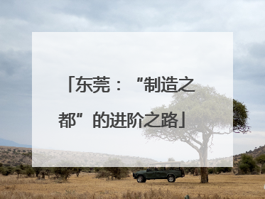 东莞：“制造之都”的进阶之路