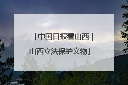 中国日报看山西｜山西立法保护文物