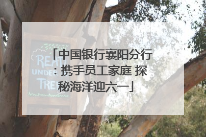 中国银行襄阳分行：携手员工家庭 探秘海洋迎六一