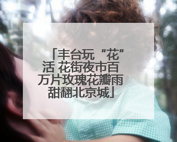 丰台玩“花”活 花街夜市百万片玫瑰花瓣雨甜翻北京城