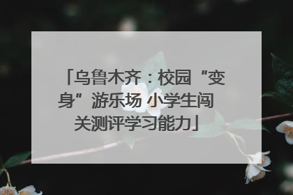 乌鲁木齐：校园“变身”游乐场 小学生闯关测评学习能力