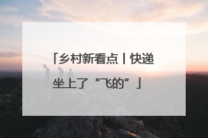 乡村新看点丨快递坐上了“飞的”