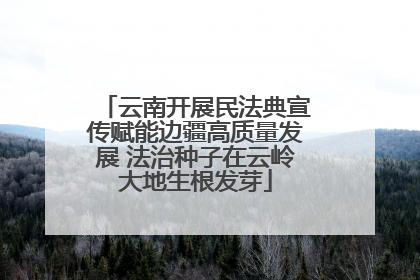 云南开展民法典宣传赋能边疆高质量发展 法治种子在云岭大地生根发芽