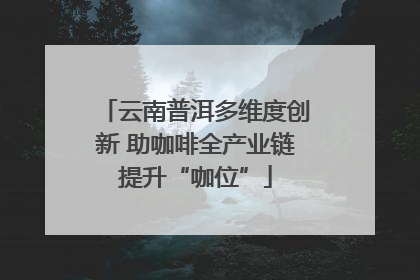 云南普洱多维度创新 助咖啡全产业链提升“咖位”