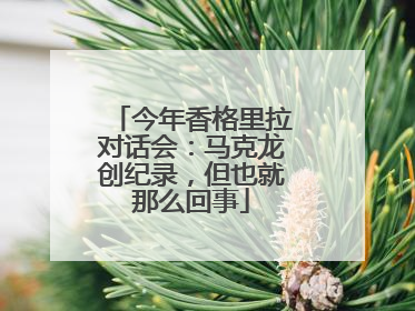 今年香格里拉对话会：马克龙创纪录，但也就那么回事