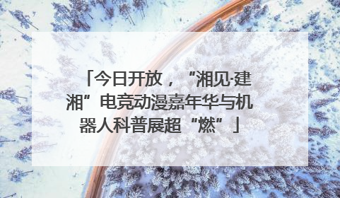 今日开放，“湘见·建湘”电竞动漫嘉年华与机器人科普展超“燃”