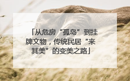 从危房“孤岛”到挂牌文物，传统民居“来其美”的变美之路
