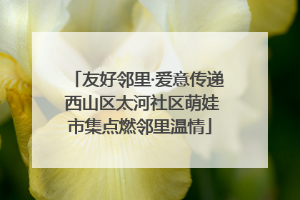友好邻里·爱意传递 西山区太河社区萌娃市集点燃邻里温情