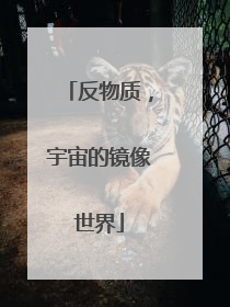 反物质，宇宙的镜像世界
