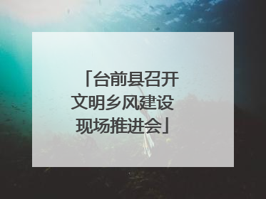 台前县召开文明乡风建设现场推进会