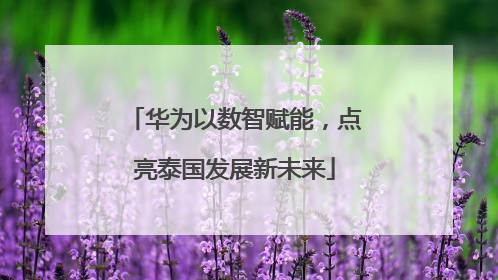 华为以数智赋能，点亮泰国发展新未来