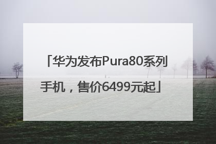 华为发布Pura80系列手机，售价6499元起