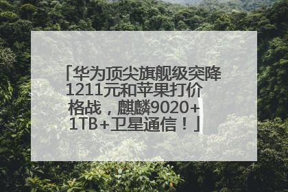 华为顶尖旗舰级突降1211元和苹果打价格战，麒麟9020+1TB+卫星通信！