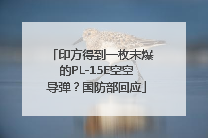 印方得到一枚未爆的PL-15E空空导弹？国防部回应