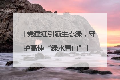 党建红引领生态绿，守护高速“绿水青山”