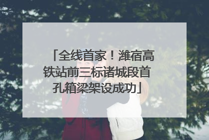 全线首家！潍宿高铁站前三标诸城段首孔箱梁架设成功