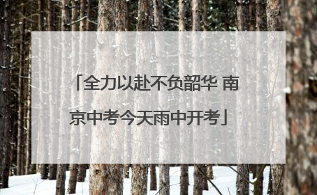 全力以赴不负韶华 南京中考今天雨中开考