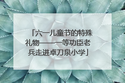 六一儿童节的特殊礼物——一等功臣老兵走进卓刀泉小学