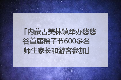 内蒙古美林镇举办悠悠谷首届粽子节600多名师生家长和游客参加