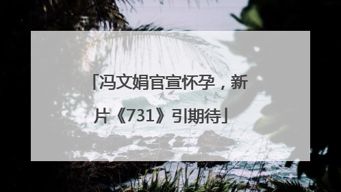 冯文娟官宣怀孕，新片《731》引期待