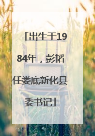 出生于1984年，彭韬任娄底新化县委书记