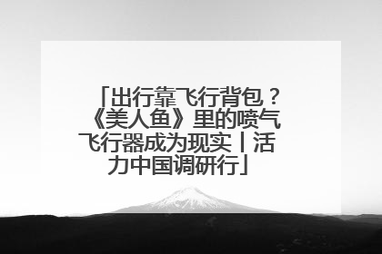 出行靠飞行背包？《美人鱼》里的喷气飞行器成为现实丨活力中国调研行